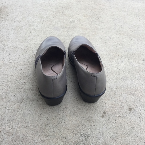 Dansko Jessica Gray Nappa Leather Professional Heel Loafer Clogs - Picture 8 of 11